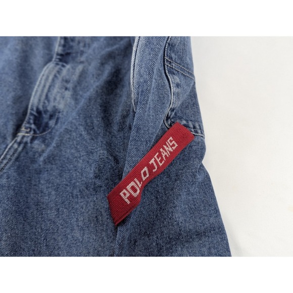 Polo Ralph Lauren Carpenter Jeans Mens 44x32 Y2K Blue Baggy Skate - Picture 6 of 8